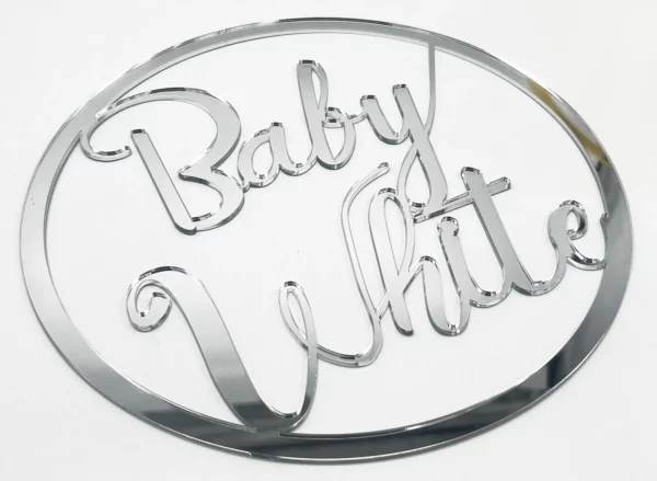 Personalised Mirror Silver Name Hoop Circle Sign