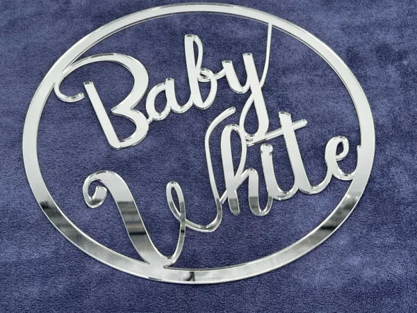 Personalised Mirror Silver Name Hoop Circle Sign