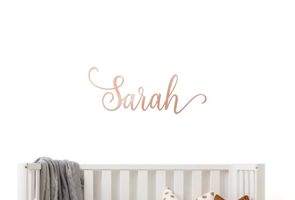 Personalised Mirror Rose Gold Name 3D cut Letters