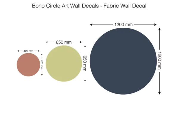 Boho Circle Art wall decals