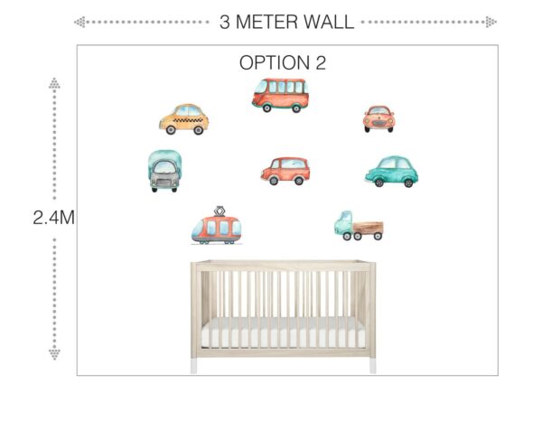 Watercolor Transport by Land Decals