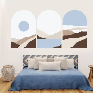 Moden Landscapes - Option B - Curved Wall Decals