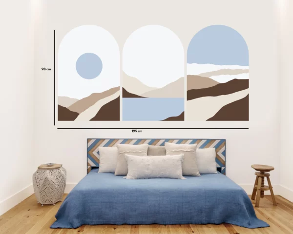 Moden Landscapes - Option B - Curved Wall Decals