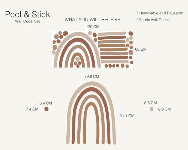 Monochrome Rainbow Wall Decals