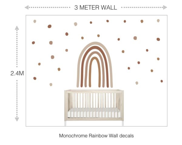 Monochrome Rainbow Wall Decals