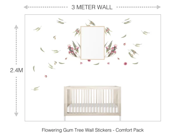 Flowering Gum Tree Wall Stickers - Comfort Pack