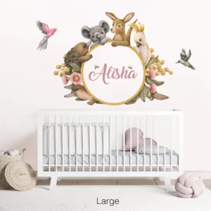 Australian Animals wall Decal with Custom Names | Aussie Animals | Nursery Decals | Kids Room Decor