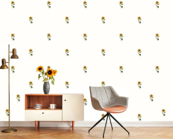 Sunflowers Watercolor Patterns Wall Decal