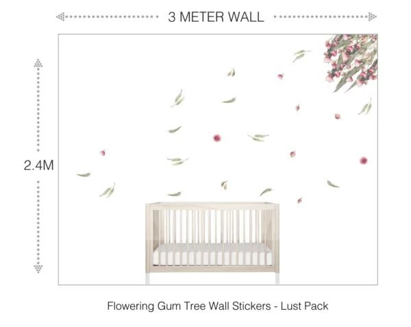 Flowering Gum Tree Wall Stickers - Lust Pack