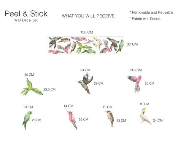 Australian Birds Wall Decals