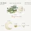 Desert Cactus Decal Set with Custom Names