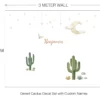 Desert Cactus Decal Set with Custom Names