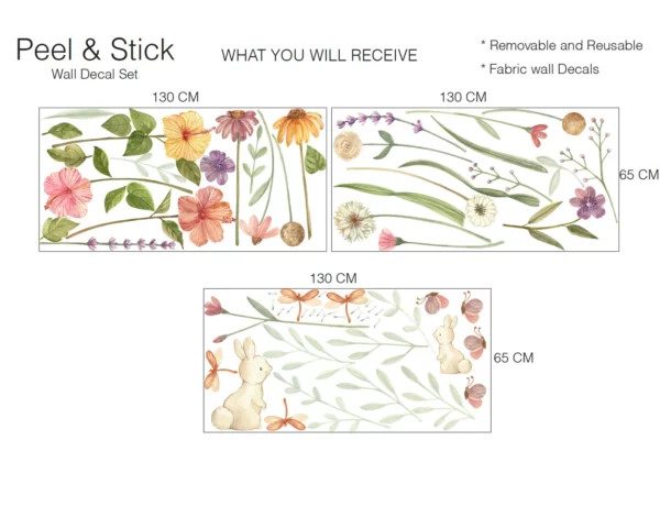 Watercolour Spring Floral Wall Decals