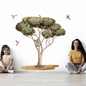 Australian Gum Tree with Koala and Cockadoo Wall Decals