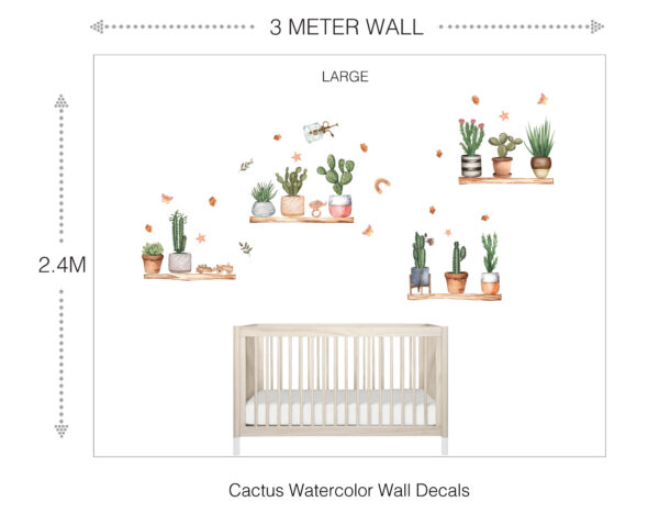 Sunflower Wall Decals Cactus Watercolor Wall Decals