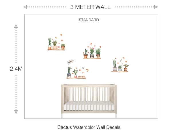Sunflower Wall Decals Cactus Watercolor Wall Decals