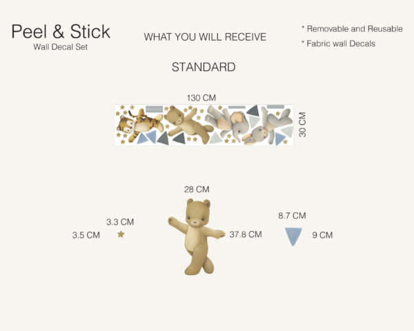 Cute Animals Walking On The Buntings Wall Decals