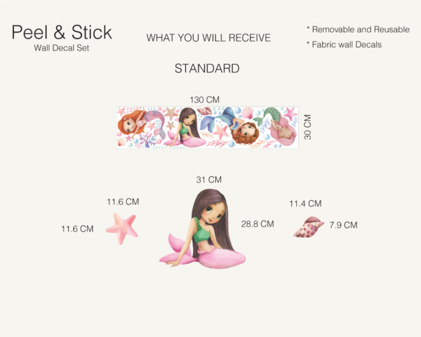 Cute Mermaid Wall Decals