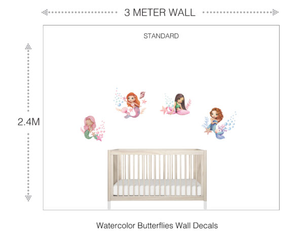 Cute Mermaid Wall Decals
