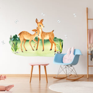 Watercolor Forest Deer