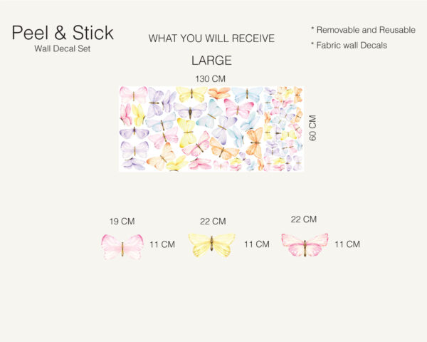Watercolor Butterflies Wall Decals