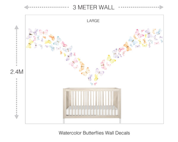 Watercolor Butterflies Wall Decals