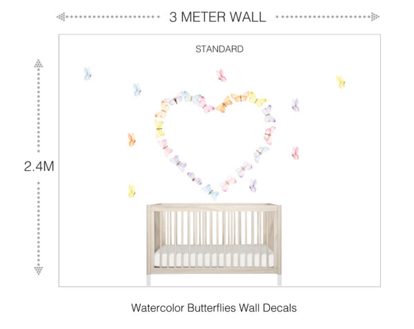 Watercolor Butterflies Wall Decals