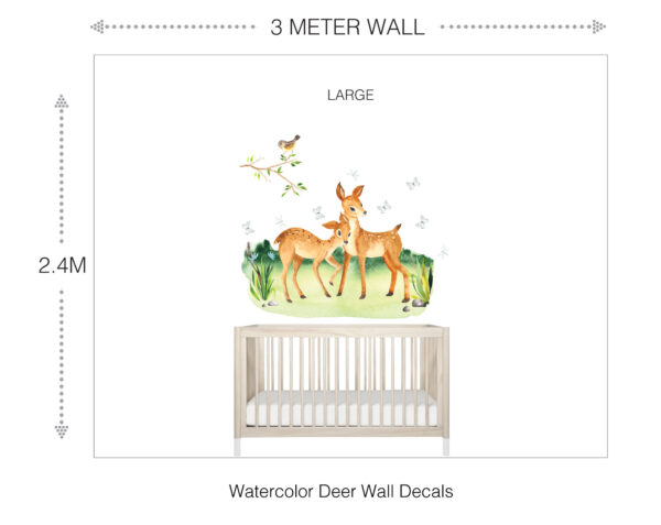 Watercolor Forest Deer