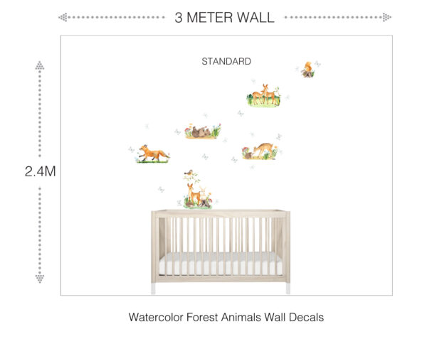 Watercolor Forest Animals Wall Decals