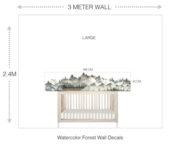 Watercolor Forest Wall Decals