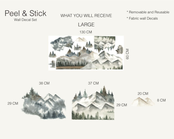 Watercolor Forest Wall Decals