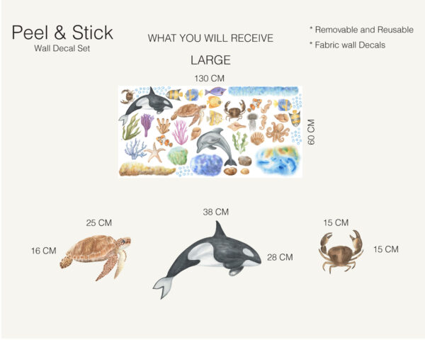 Watercolor Marine Wall Decals